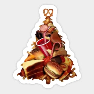 Pizza, Fast Food, Burger Xmas Christmas Tree Sticker